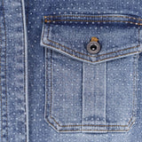 Tuta in denim con cristalli in blu Self-portrait - donna 