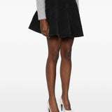 Minigonna in denim nero Self-Portrait - donna 