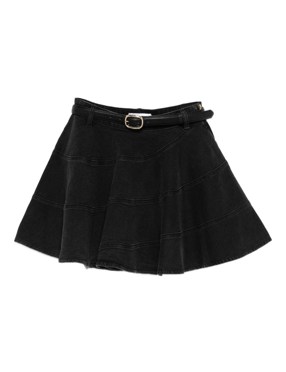 Minigonna in denim nero Self-Portrait - donna 