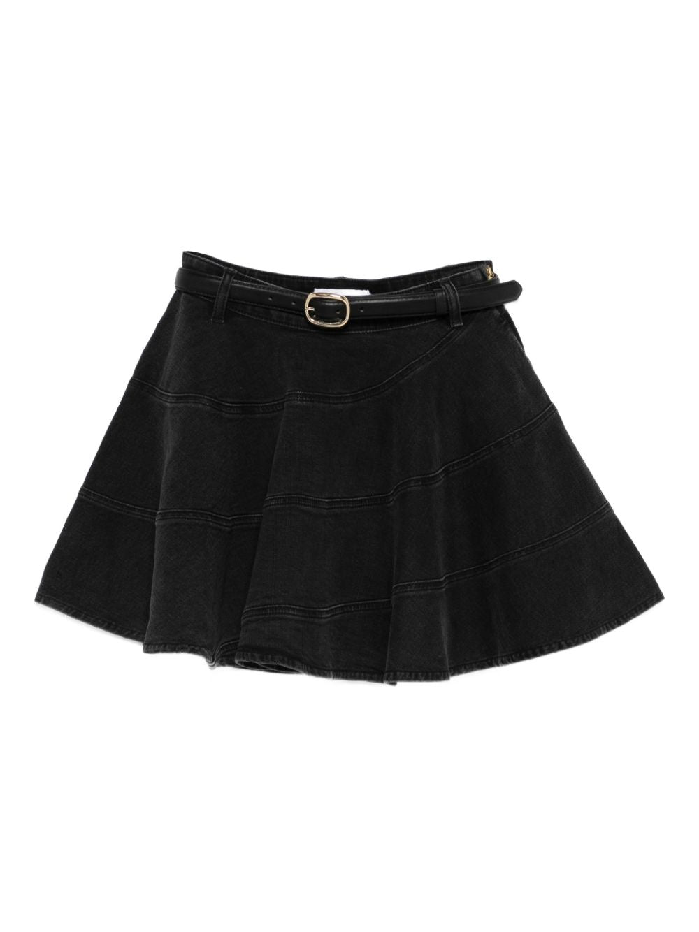 Minigonna in denim nero Self-Portrait - donna 