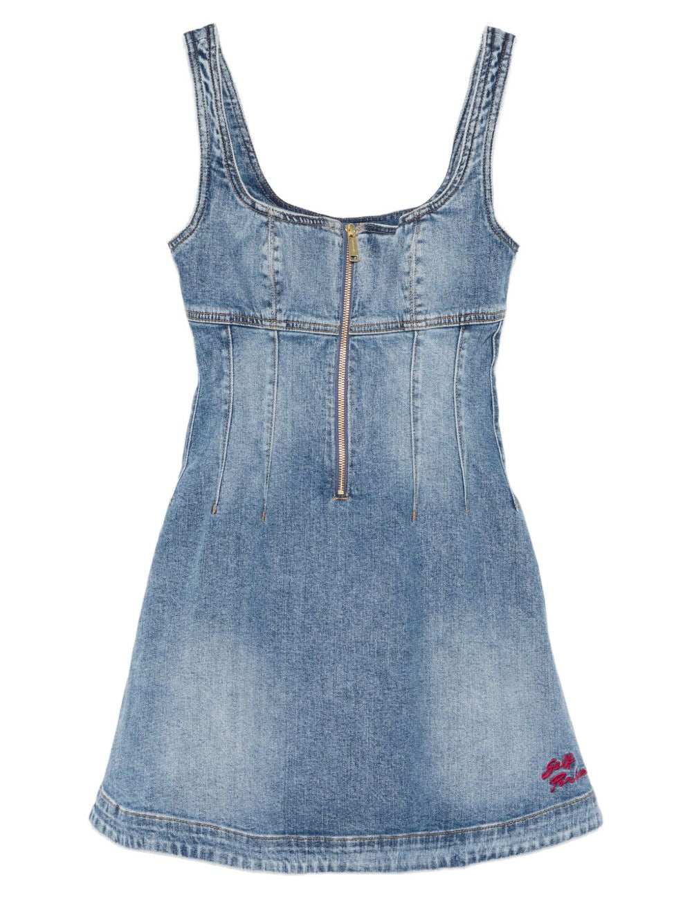Abito corto in denim Self-Portrait - donna 