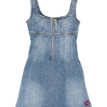 Abito corto in denim Self-Portrait - donna 