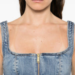 Abito corto in denim Self-Portrait - donna 