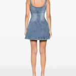 Abito corto in denim Self-Portrait - donna 