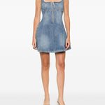 Abito corto in denim Self-Portrait - donna 