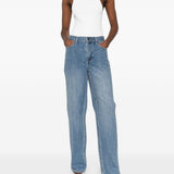 Jeans con cristalli in blu Self-portrait - donna 