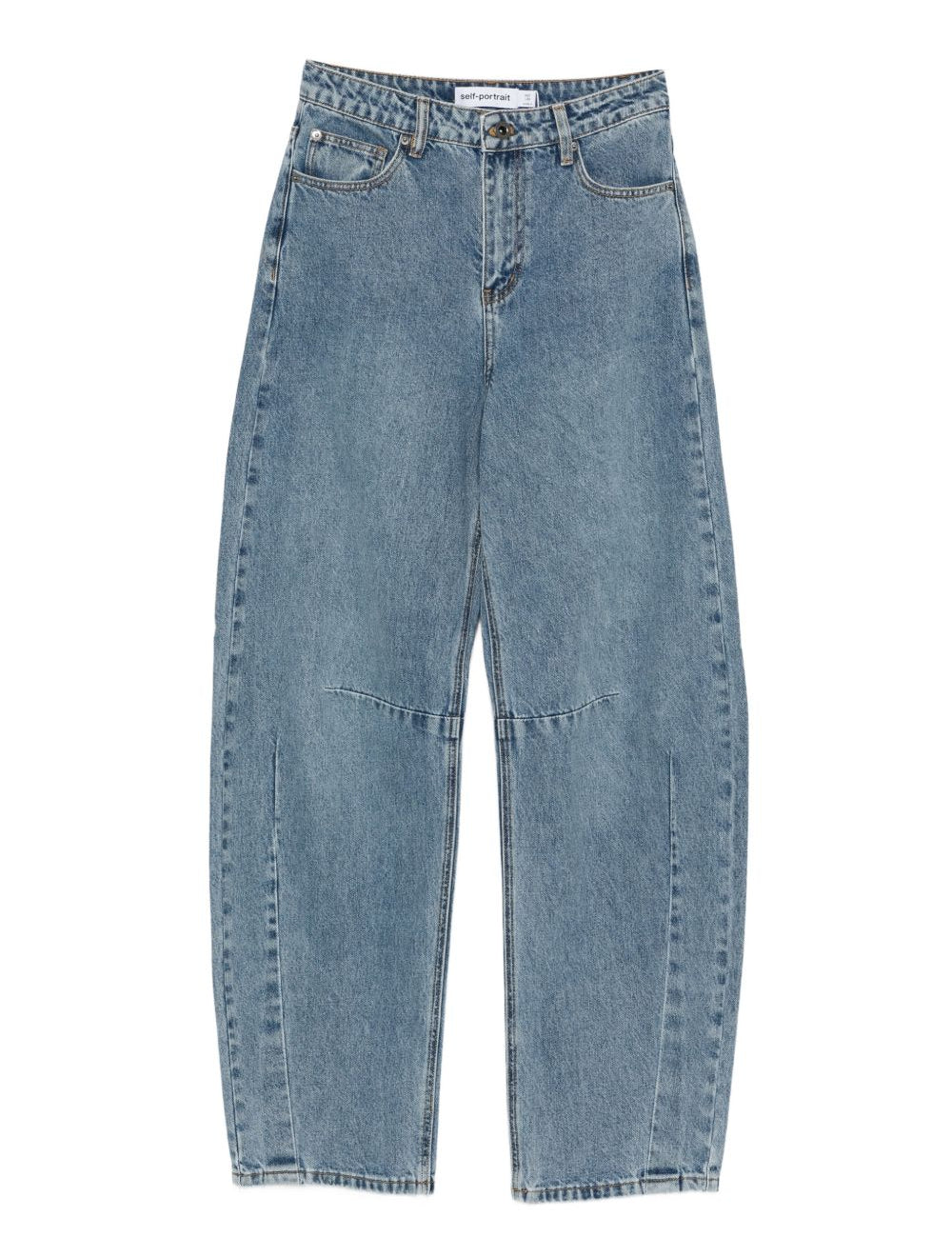 Jeans balloon con cuciture in blu Self-portrait - donna 