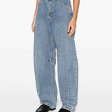 Jeans balloon con cuciture in blu Self-portrait - donna 