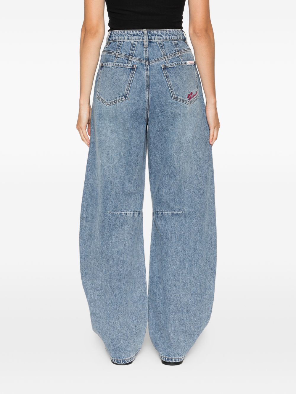 Jeans balloon con cuciture in blu Self-portrait - donna 