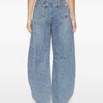 Jeans balloon con cuciture in blu Self-portrait - donna 