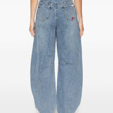 Jeans balloon con cuciture in blu Self-portrait - donna 