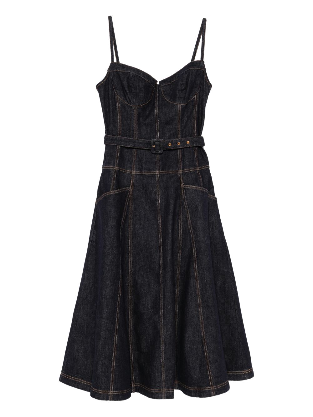Abito midi navy Self-Portrait - donna 