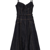 Abito midi navy Self-Portrait - donna 
