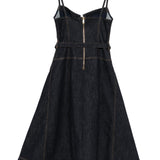 Abito midi navy Self-Portrait - donna 