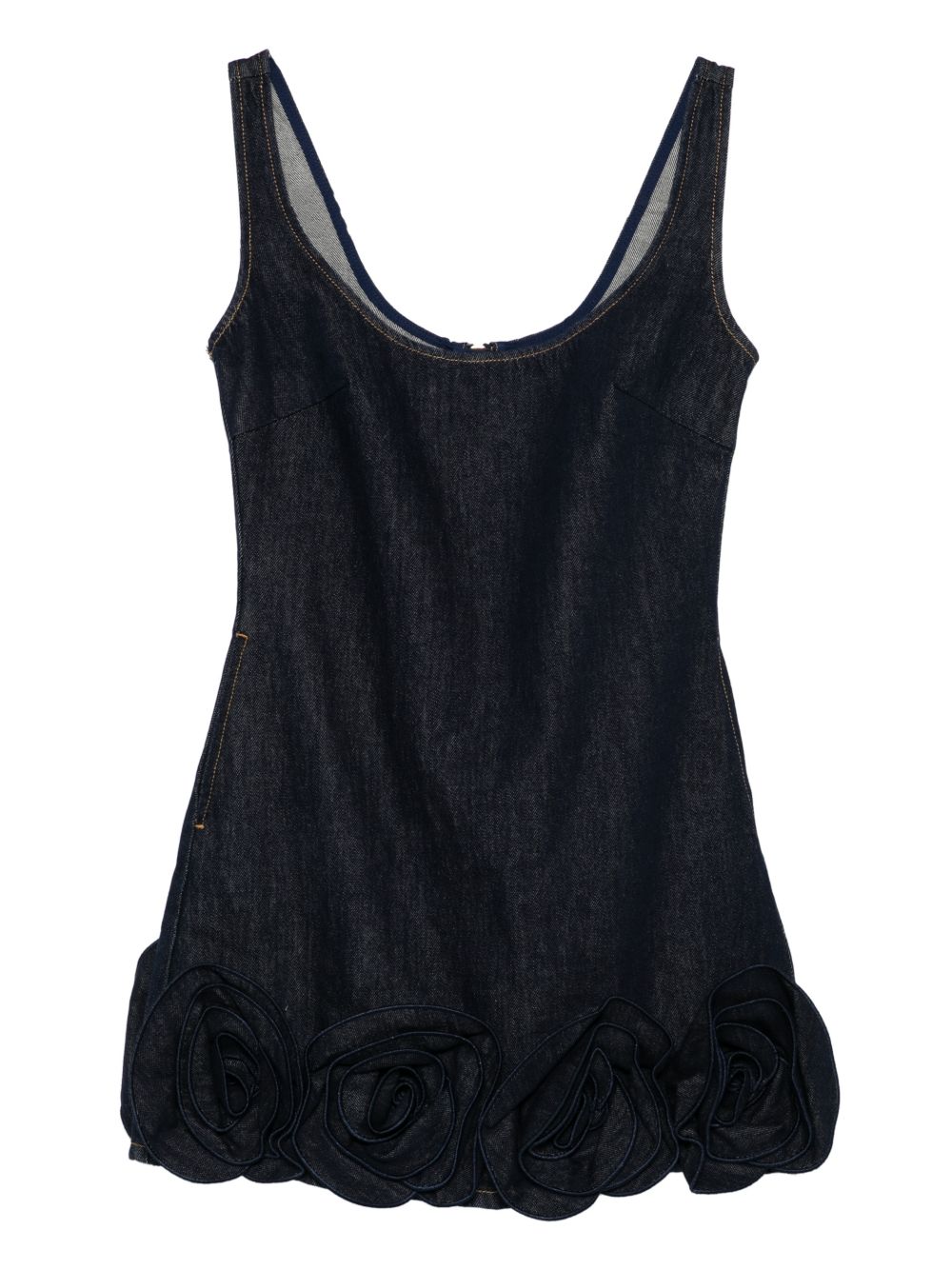 Abito corto navy con applicazione floreale Self-Portrait - donna 