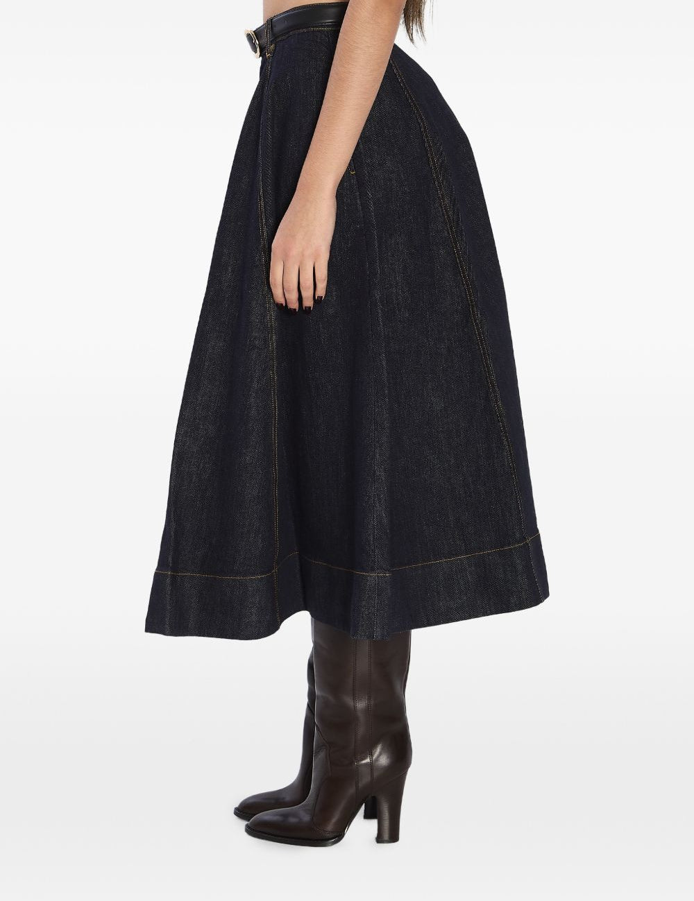 Gonna midi svasata in blu Self-Portrait - donna 