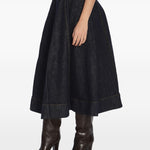 Gonna midi svasata in blu Self-Portrait - donna 