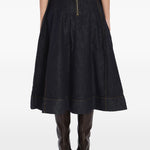 Gonna midi svasata in blu Self-Portrait - donna 