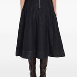 Gonna midi svasata in blu Self-Portrait - donna 