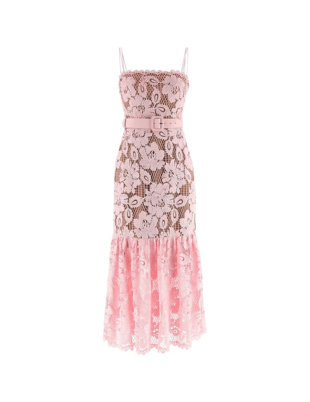 Abito midi con cintura in rosa Self-Portrait - donna 