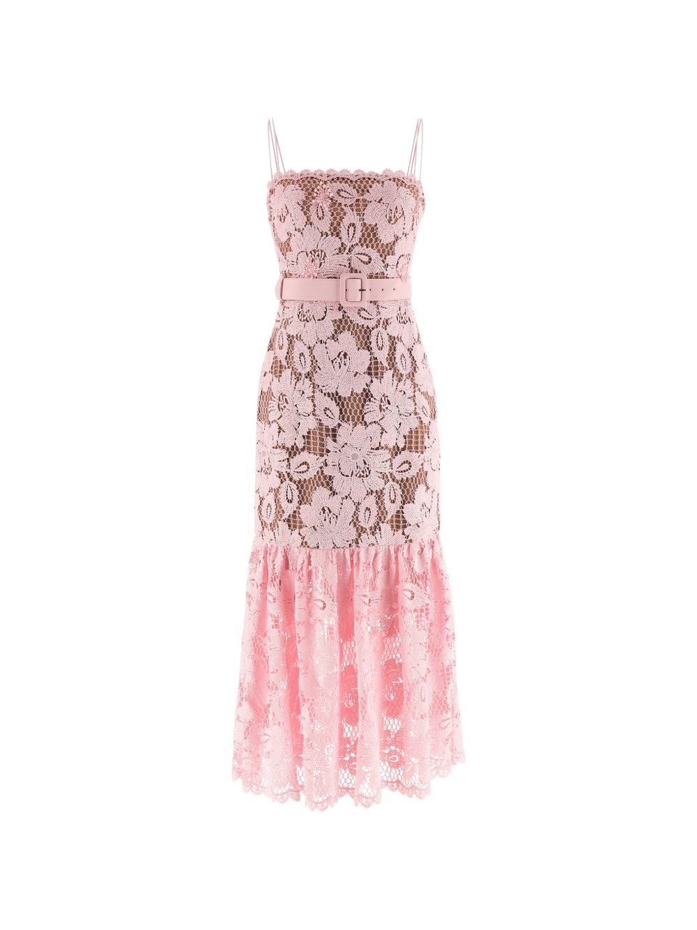 Abito midi con cintura in rosa Self-Portrait - donna 