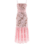 Abito midi con cintura in rosa Self-Portrait - donna 