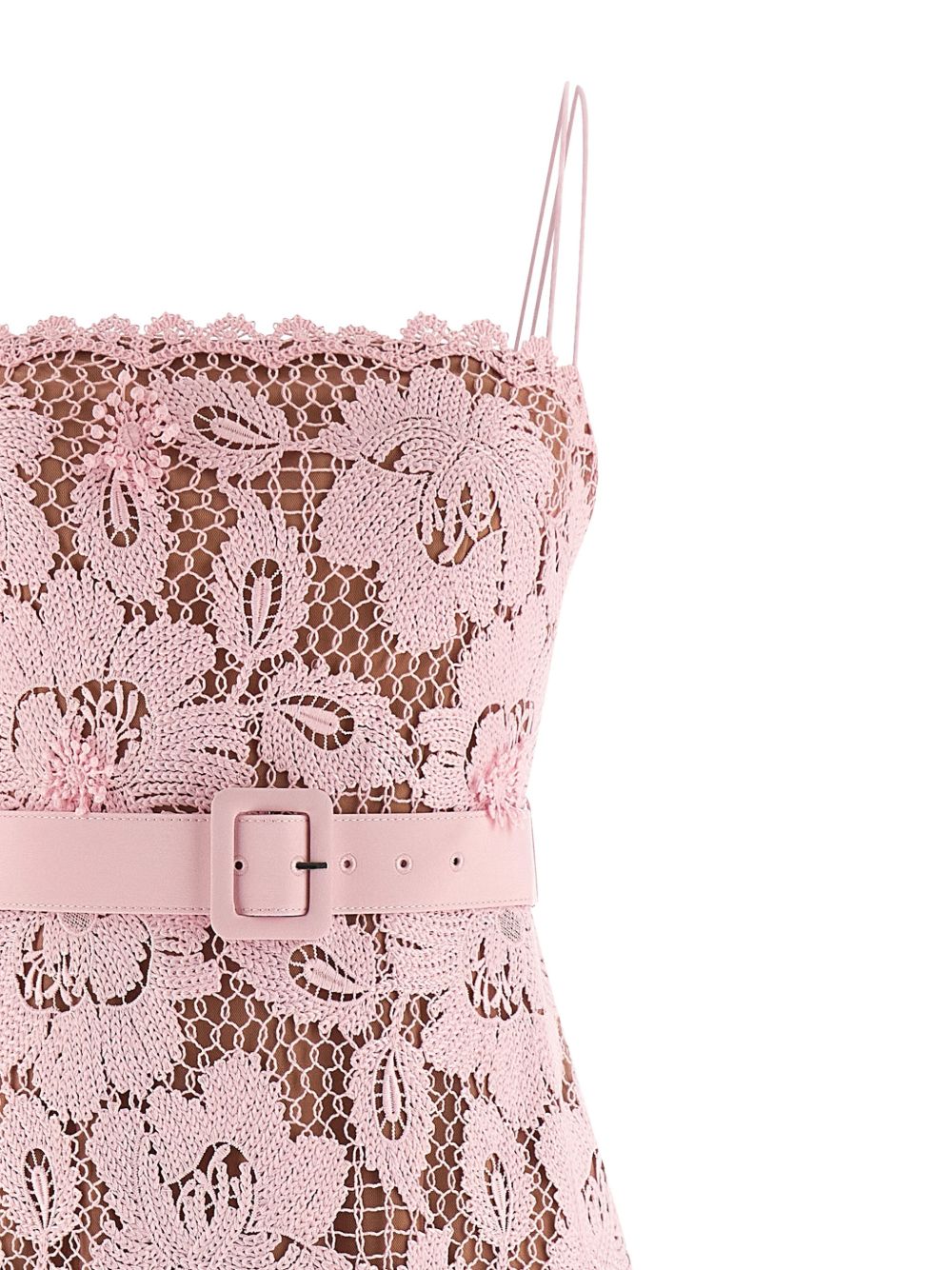 Abito midi con cintura in rosa Self-Portrait - donna 