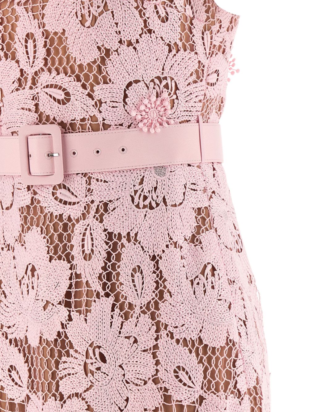 Abito midi con cintura in rosa Self-Portrait - donna 