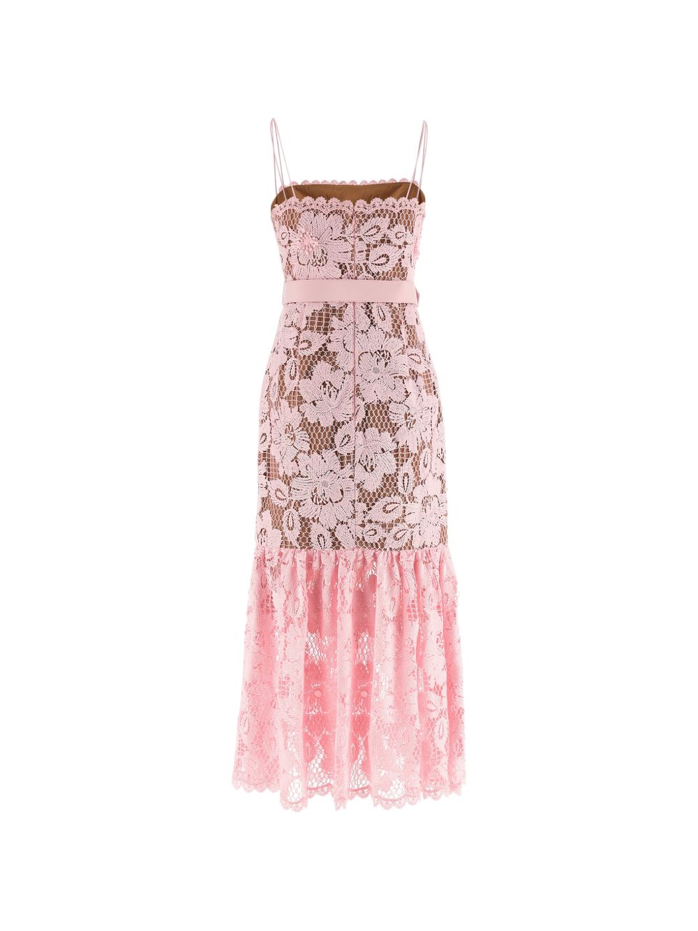 Abito midi con cintura in rosa Self-Portrait - donna 