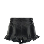 Pantaloncini a cinque tasche con volant in nero Self-portrait - donna 