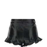 Pantaloncini a cinque tasche con volant in nero Self-portrait - donna 