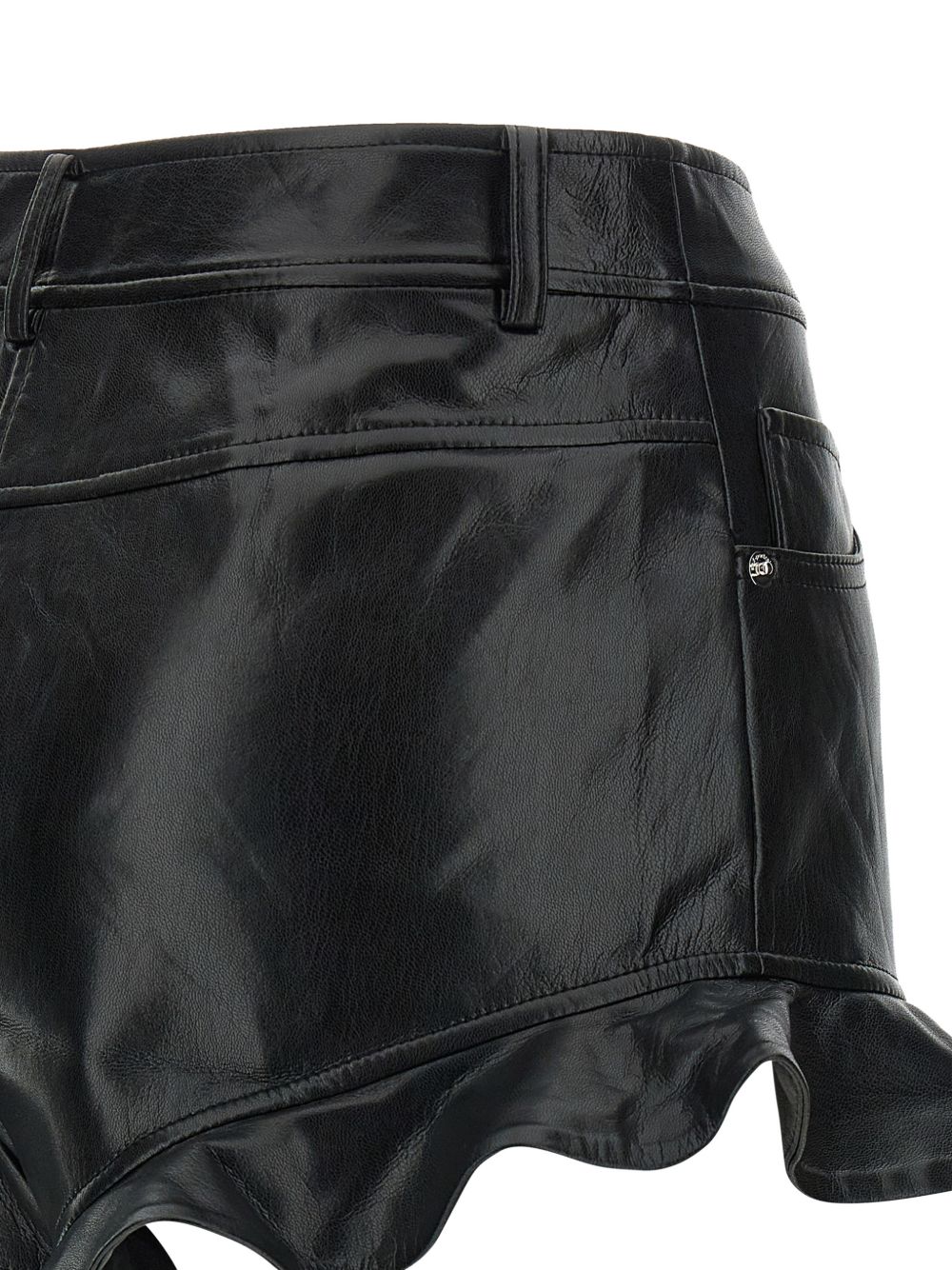Pantaloncini a cinque tasche con volant in nero Self-portrait - donna 