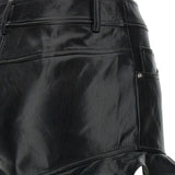 Pantaloncini a cinque tasche con volant in nero Self-portrait - donna 