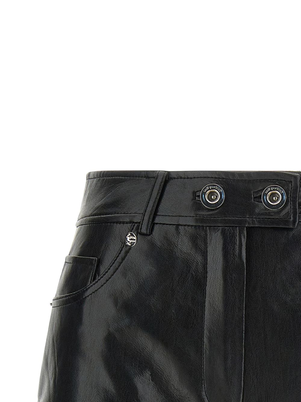 Pantaloncini a cinque tasche con volant in nero Self-portrait - donna 
