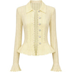 Cardigan con ruches in giallo Self-Portrait - donna 