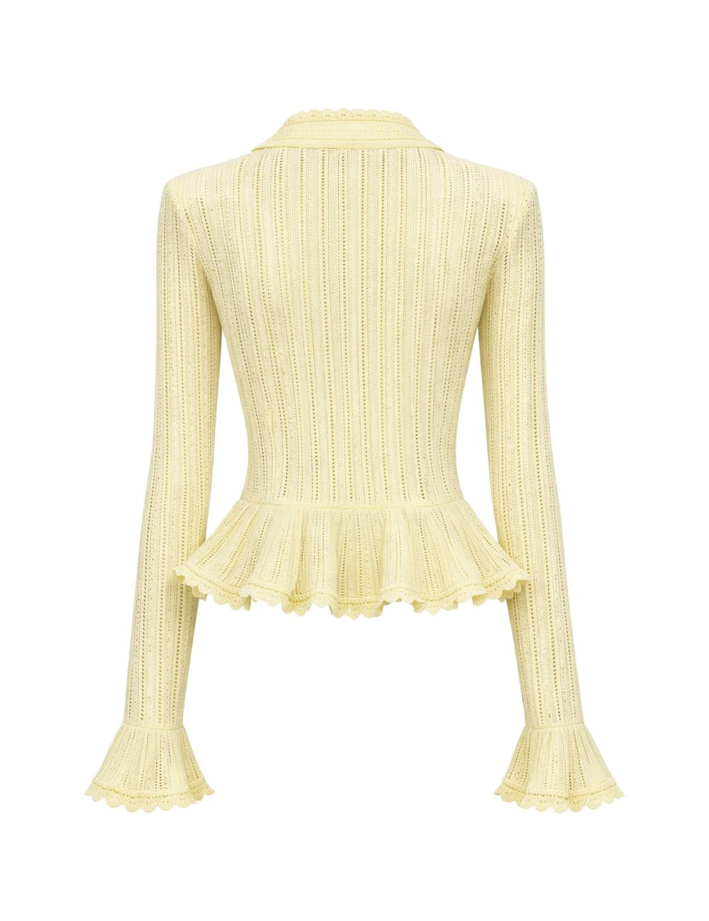 Cardigan con ruches in giallo Self-Portrait - donna 
