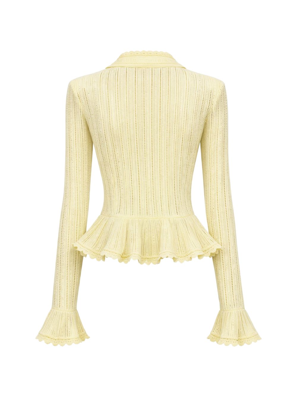 Cardigan con ruches in giallo Self-Portrait - donna 