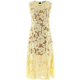 Abito midi in pizzo in giallo Self-Portrait - donna 