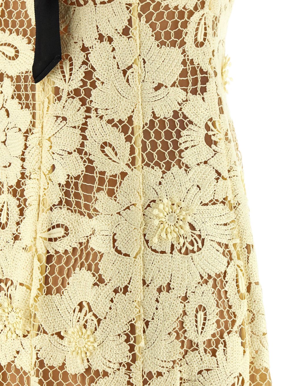 Abito midi in pizzo in giallo Self-Portrait - donna 