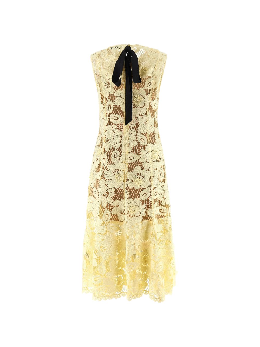 Abito midi in pizzo in giallo Self-Portrait - donna 