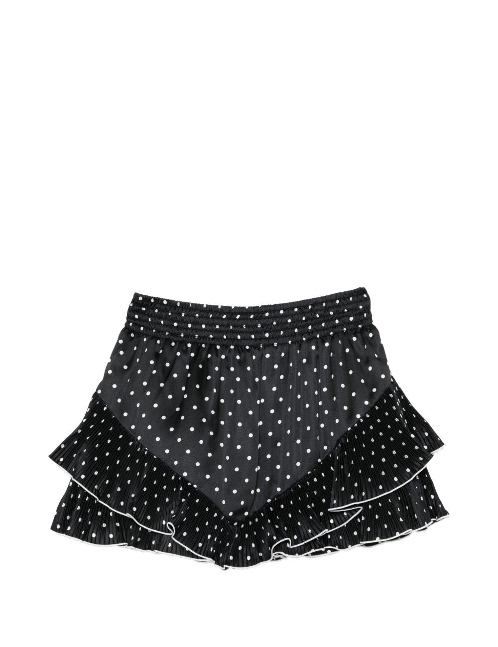 Shorts plissettati a pois in nero e bianco Self-Portrait - donna 
