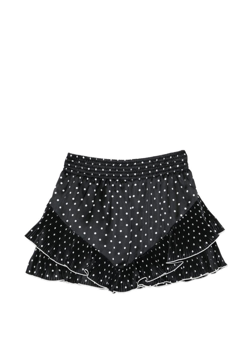 Shorts plissettati a pois in nero e bianco Self-Portrait - donna 
