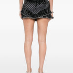 Shorts plissettati a pois in nero e bianco Self-Portrait - donna 