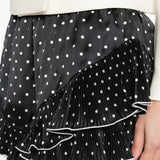 Shorts plissettati a pois in nero e bianco Self-Portrait - donna 