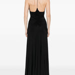Abito lungo con ruches in nero Self-Portrait - donna 