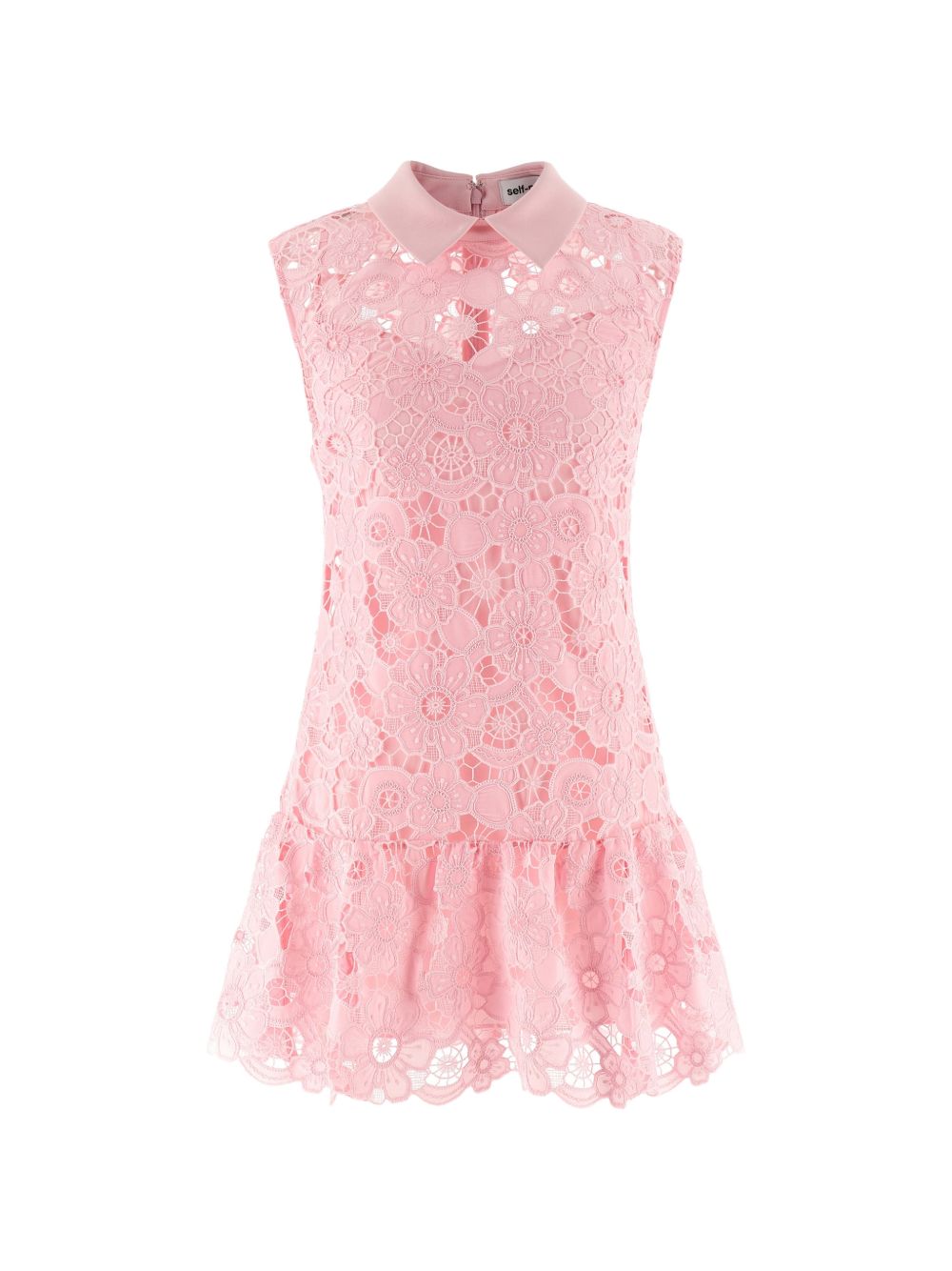 Abito in pizzo con colletto in rosa Self-Portrait - donna 