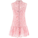 Abito in pizzo con colletto in rosa Self-Portrait - donna 