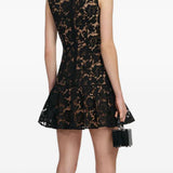 Abito con cristalli in pizzo nero Self-Portrait - donna 