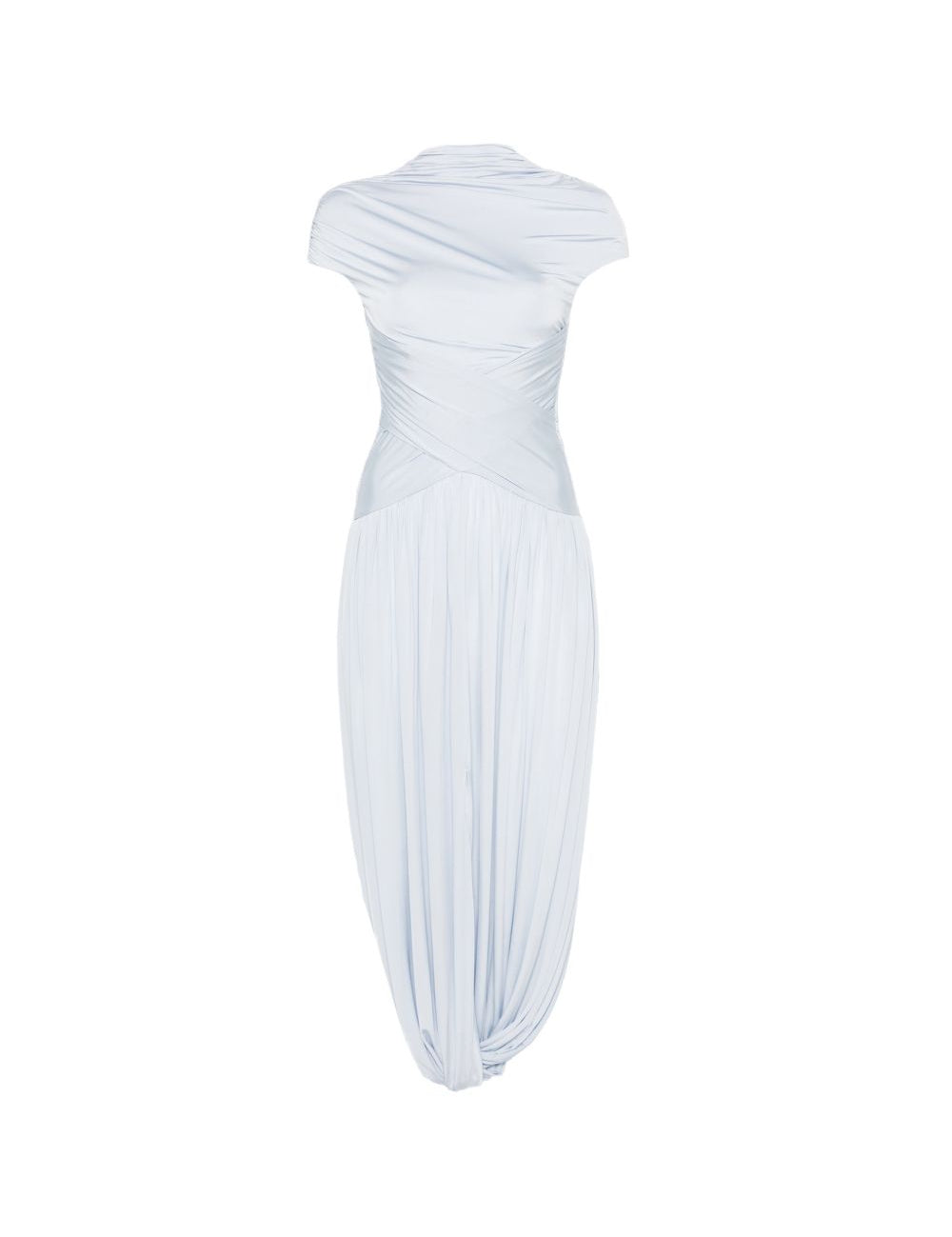 Abito midi plissettato in azzurro Self-Portrait - donna 