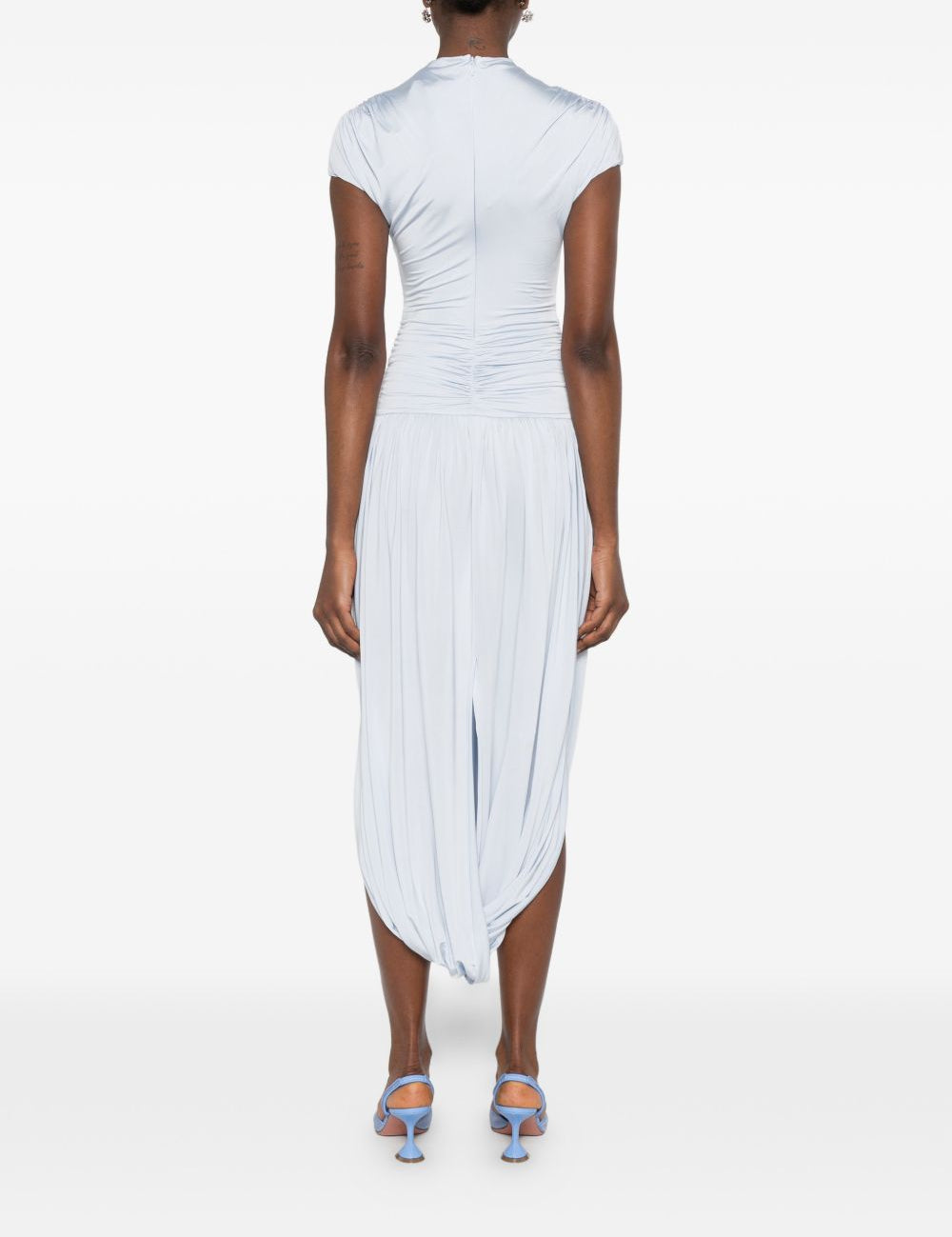 Abito midi plissettato in azzurro Self-Portrait - donna 